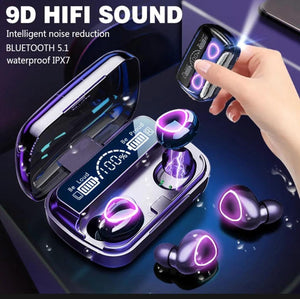Black Long-Lasting Battery With Fast Charge Earbuds