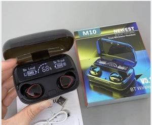 Black Long-Lasting Battery With Fast Charge Earbuds